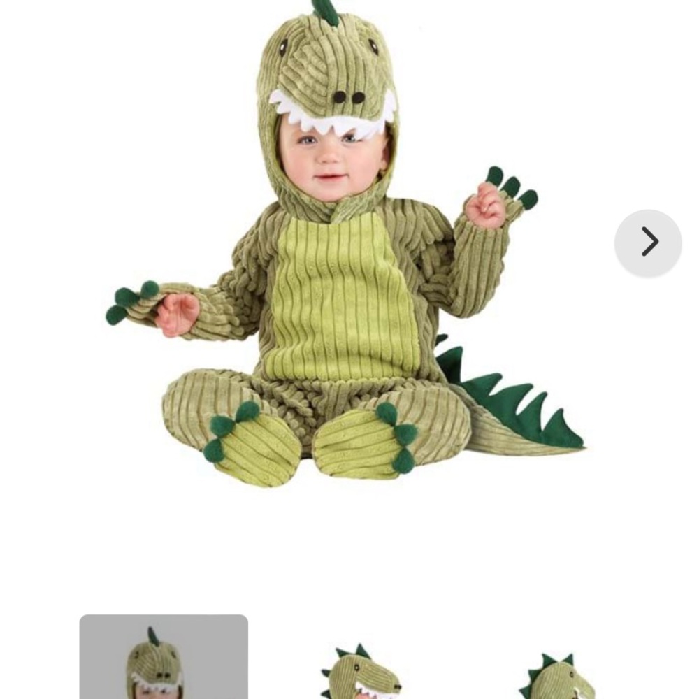 Adorable Green Dinosaur Kids Costume